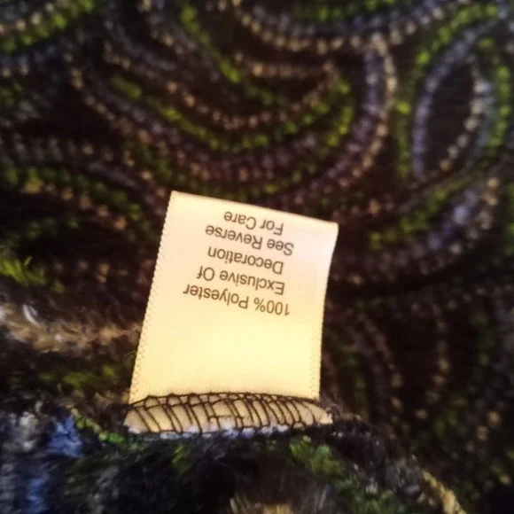 Vera Bradley Womens Large Bathrobe Multicolor Fleece Hooded Short Sash Tie Fuzzy - Picture 11 of 11